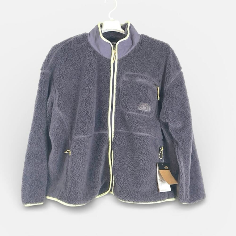 The North Face Extreme Pile Lunar Slate Purple Full Zip Jacket Size 3X NEW